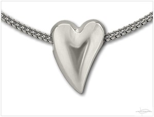 Zilveren ashanger hartvorm