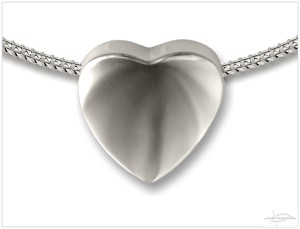 Zilveren ashanger hartvorm